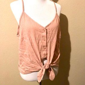 Topshop Botton Front Slouchy Tank Top